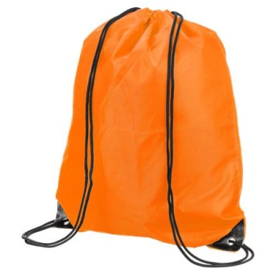 Deidentified Orange Drawstring Bag with Grey String RRP £2.49 CLEARANCE XL 59p or 2 for £1